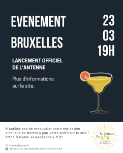  Lancement officiel de l’antenne alumni de Sciences Po Aix à Bruxelles!