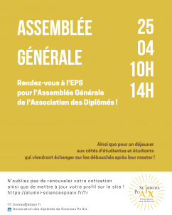 Assemblée Générale de l'Association à Sciences Po !