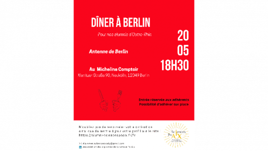 Antenne de Berlin - Dîner au Micheline Comptoir le 20 mai